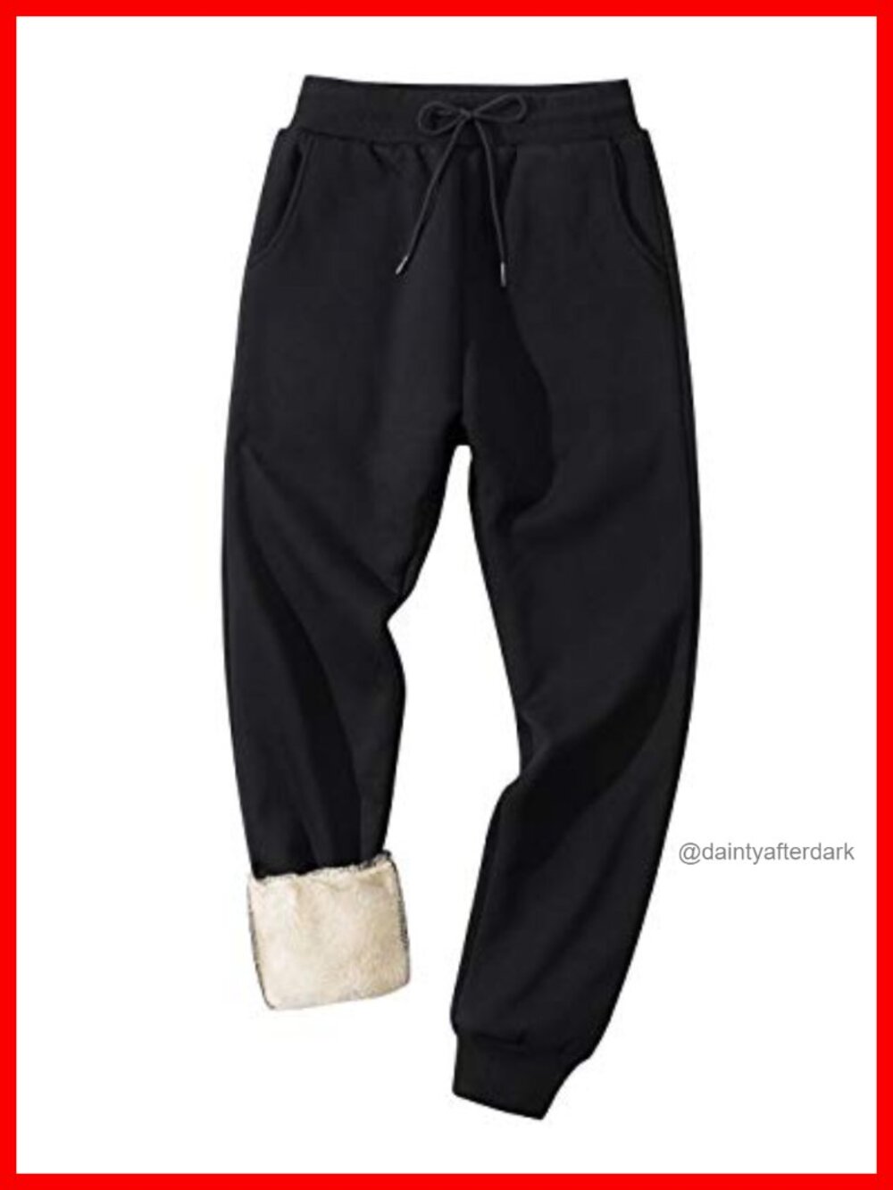 Men's Fleece Lined Sweatpants Sherpa Joggers Winter Running Pants